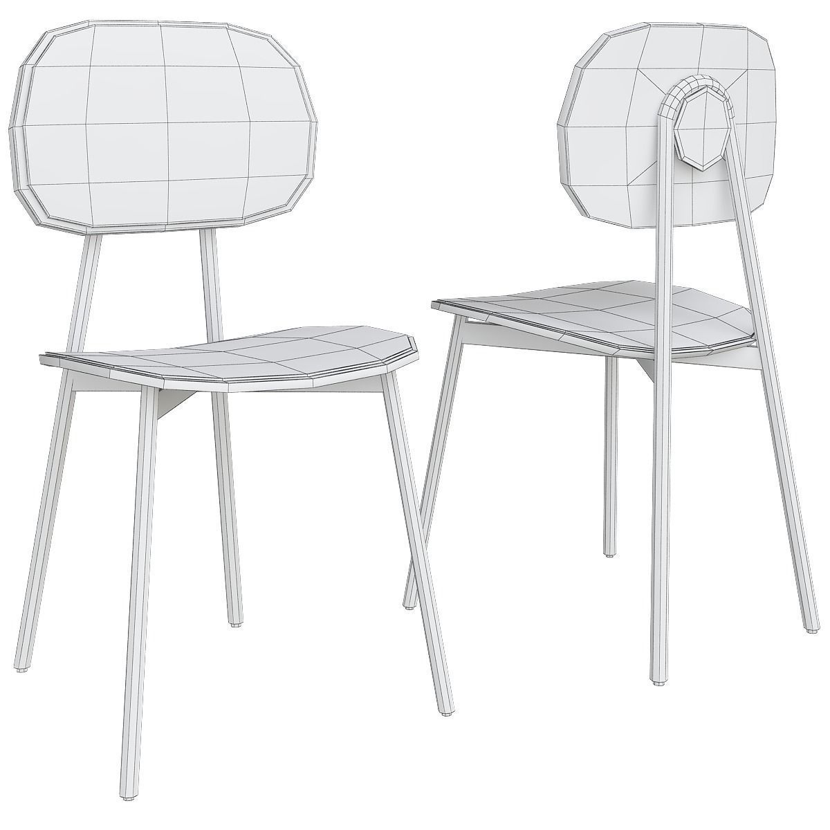 TATA Technopolymer chair 3d model Low-poly 3D model_1