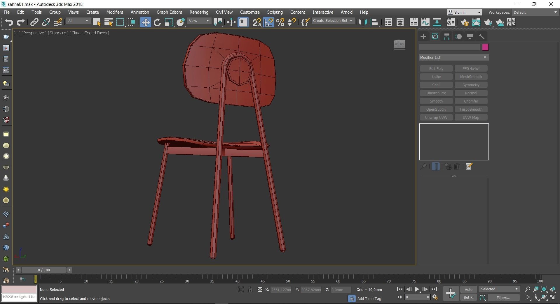 TATA Technopolymer chair 3d model Low-poly 3D model_3