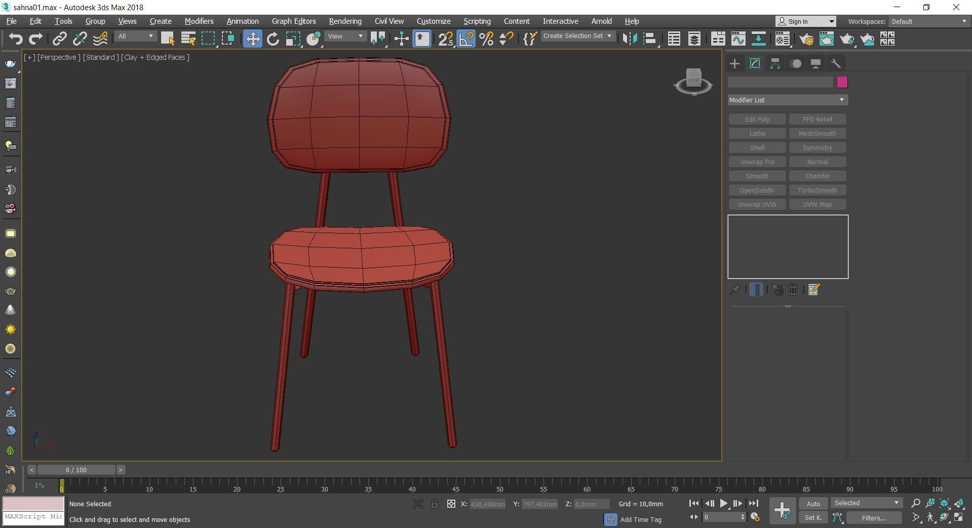 TATA Technopolymer chair 3d model Low-poly 3D model_2
