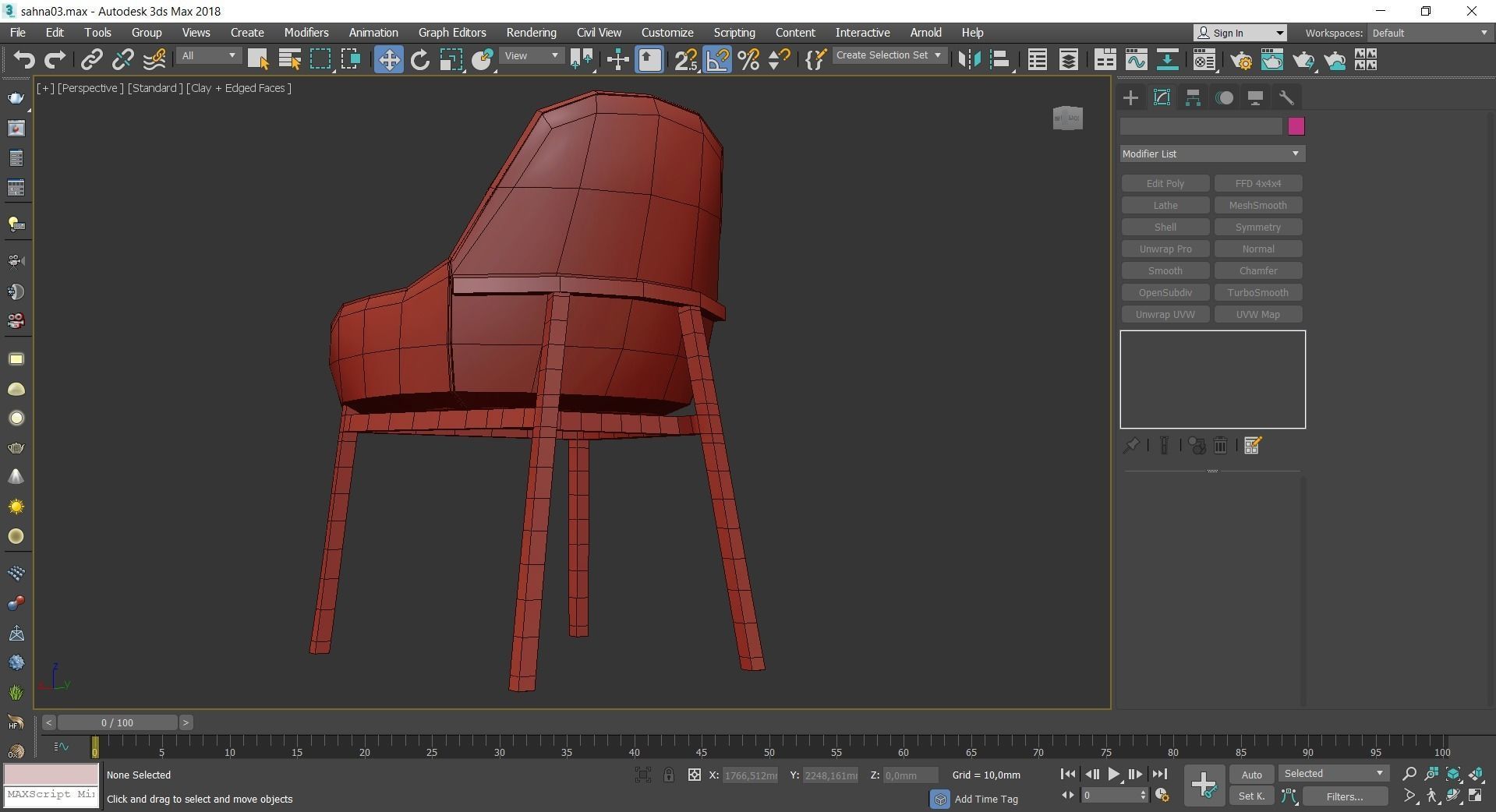Felix Chair with Armrests 3d model Low-poly 3D model_1