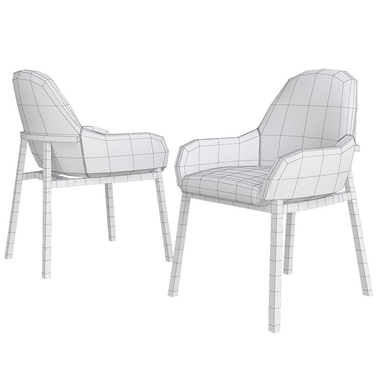 Felix Chair with Armrests 3d model Low-poly 3D model_4