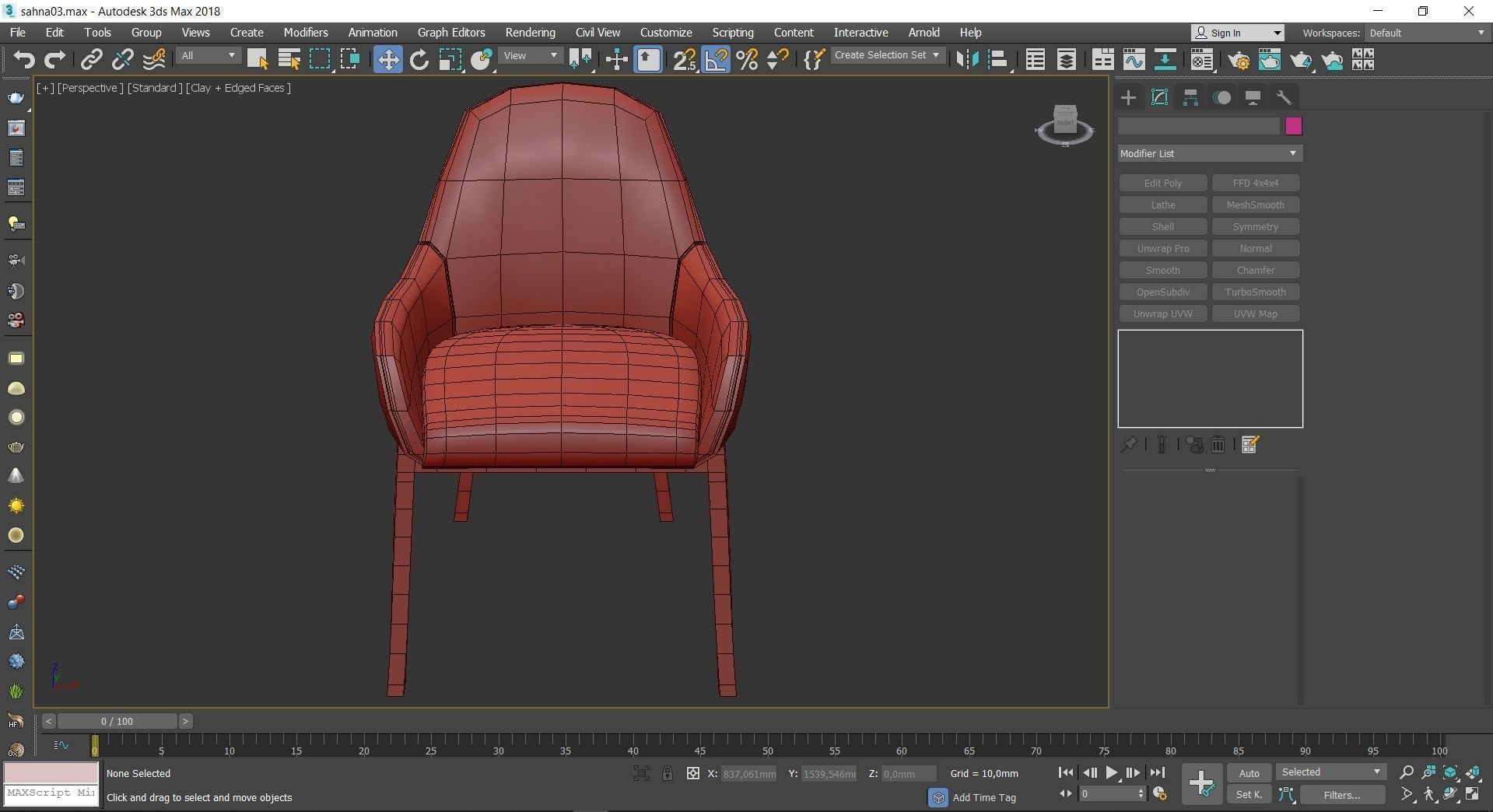 Felix Chair with Armrests 3d model Low-poly 3D model_2