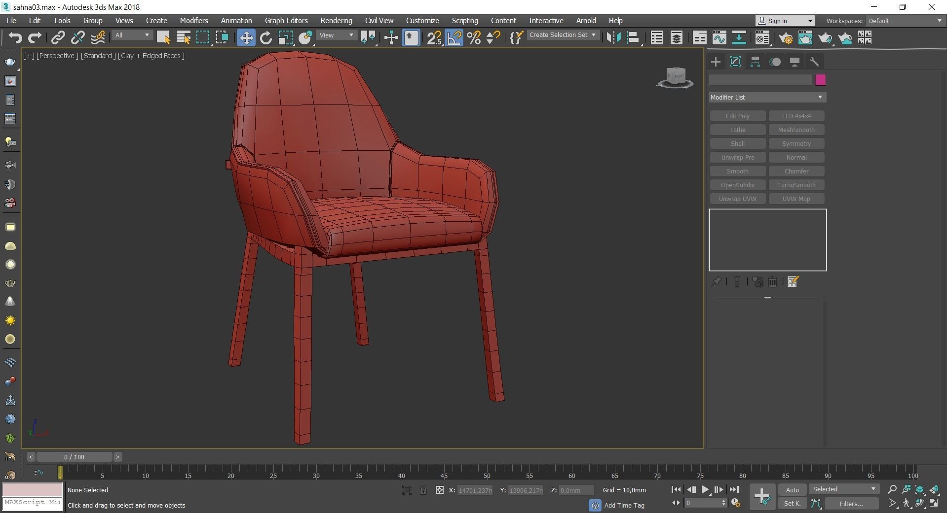 Felix Chair with Armrests 3d model Low-poly 3D model_3