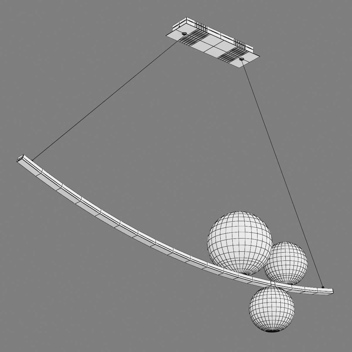 815436 Croco Lightstar Ceiling chandelier 3D model_4