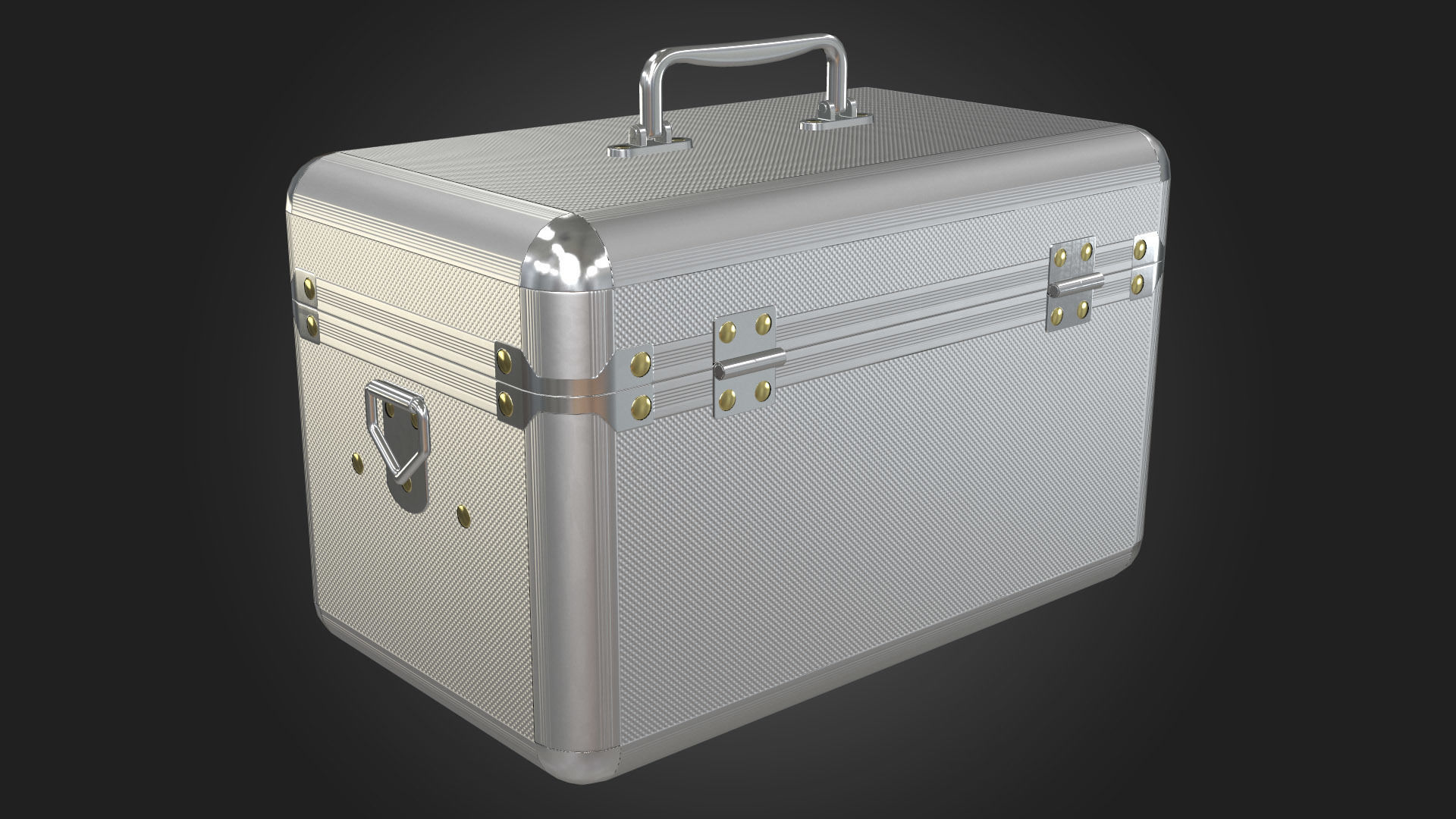 First Aid Kit Metal Box Low-poly 3D model_4
