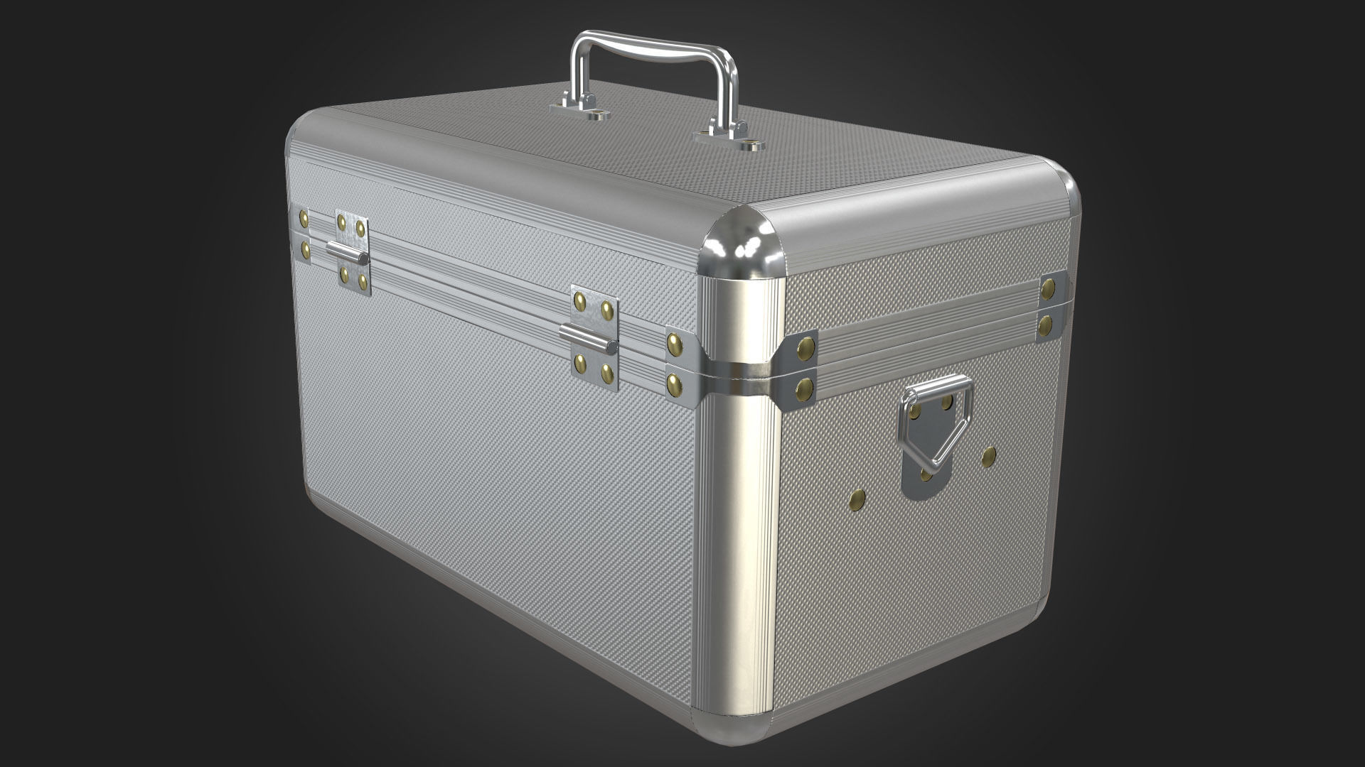 First Aid Kit Metal Box Low-poly 3D model_6