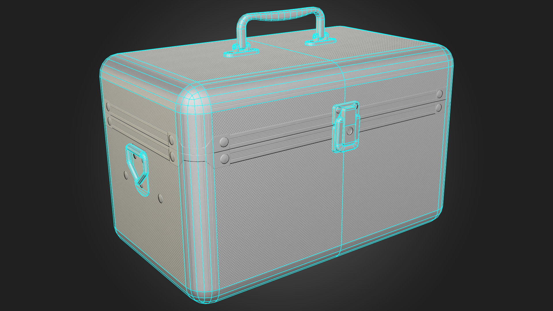First Aid Kit Metal Box Low-poly 3D model_9
