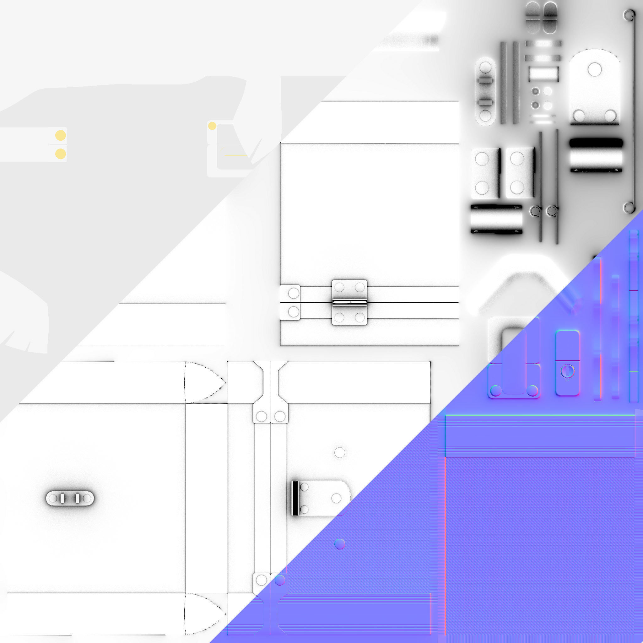 First Aid Kit Metal Box Low-poly 3D model_14