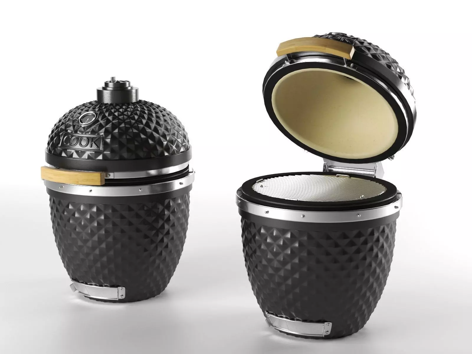 Kamado Barbecue Grill 3D model_0