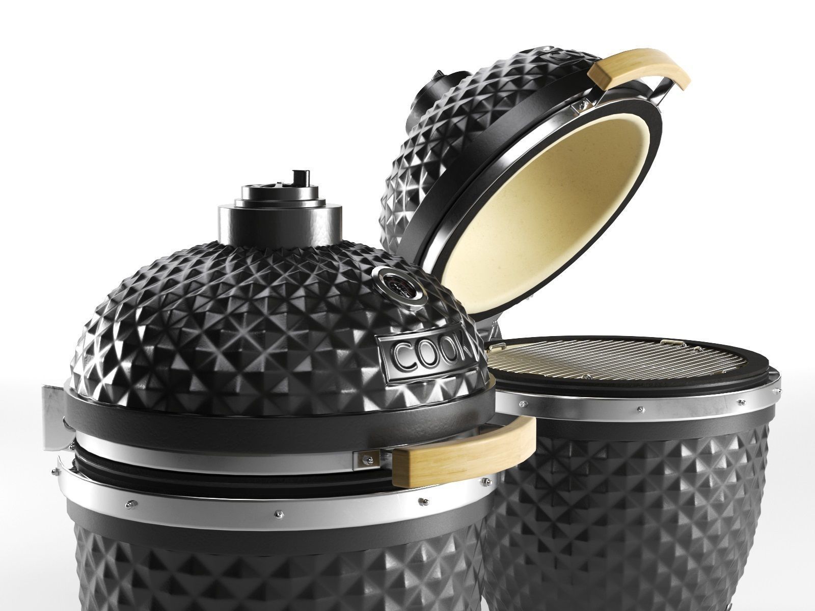 Kamado Barbecue Grill 3D model_2