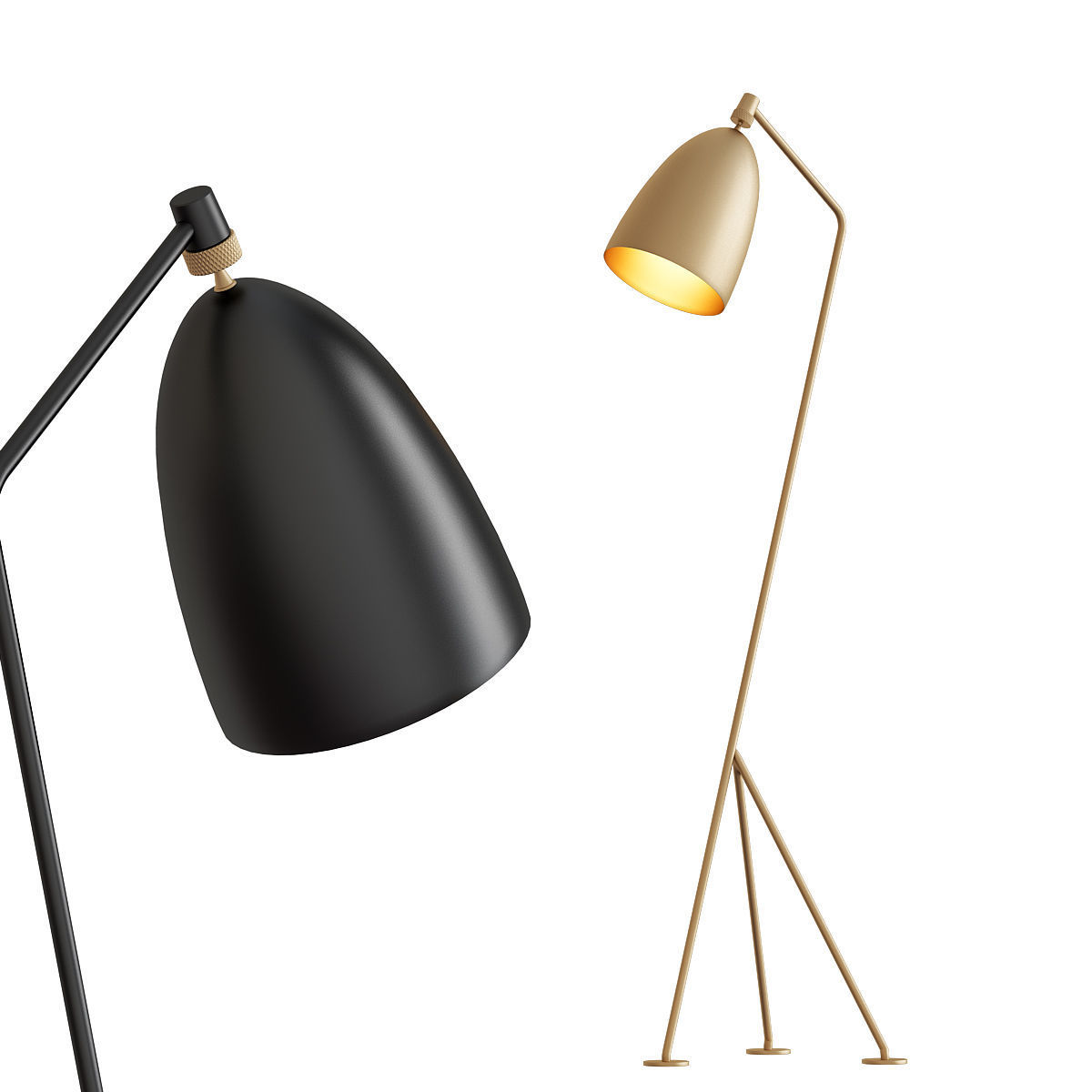 Grasshopper Lamp by Gubi 3D model_5