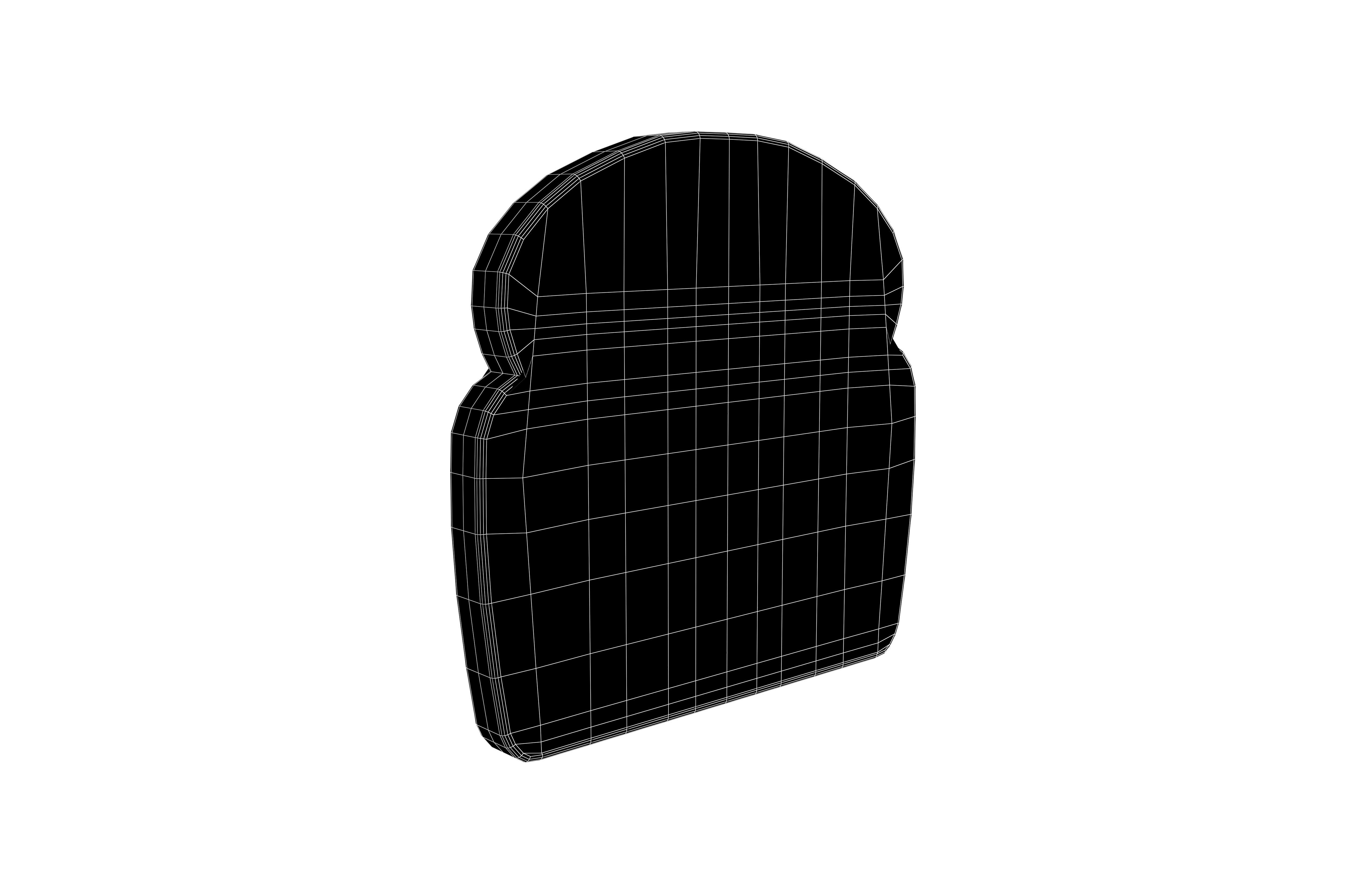 Bread v1 001 Low-poly 3D model_5