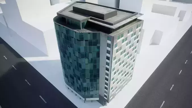 Office Building low-poly Low-poly 3D model
