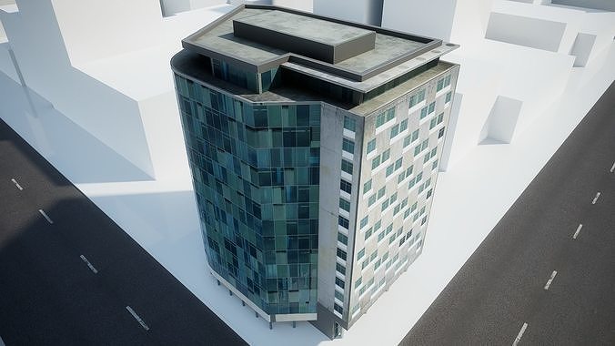 Office Building low-poly Low-poly 3D model