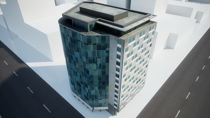 Office Building low-poly Low-poly 3D model