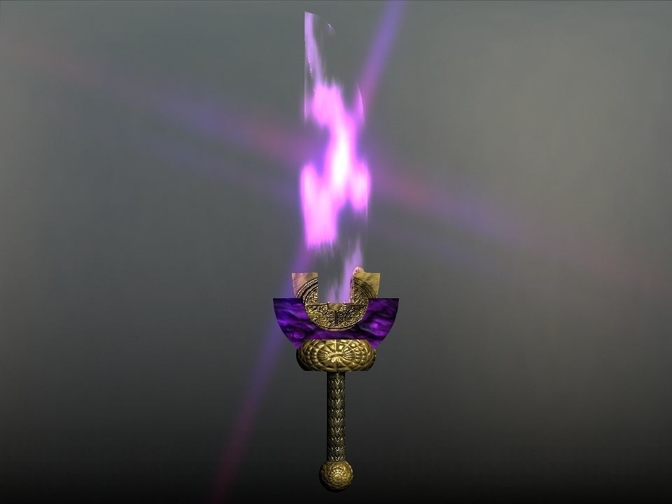 Elemental great swords collection Low-poly 3D model_30