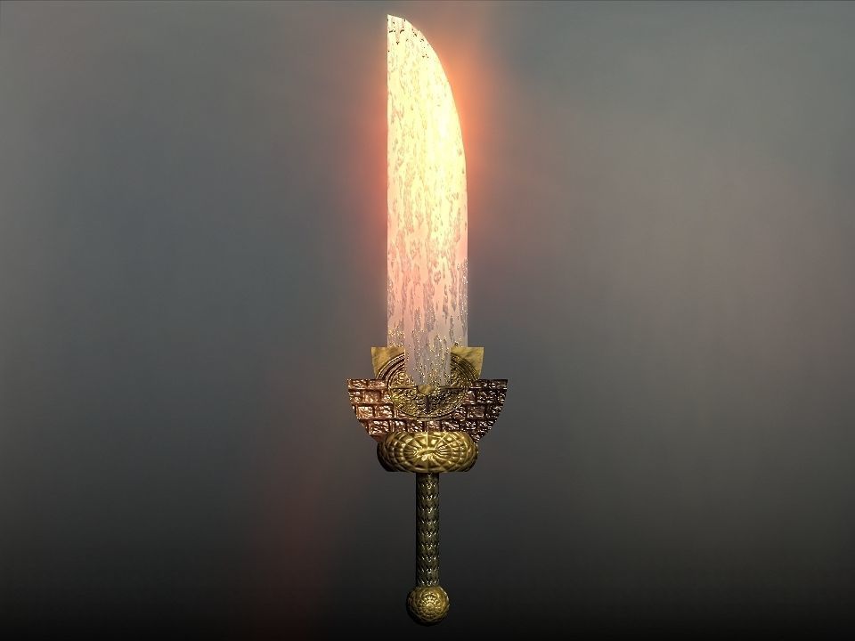 Elemental great swords collection Low-poly 3D model_2