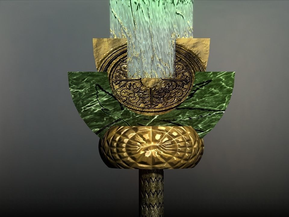 Elemental great swords collection Low-poly 3D model_9