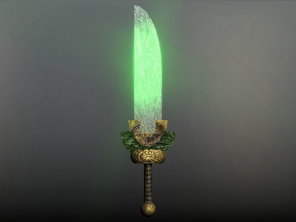 Elemental great swords collection Low-poly 3D model_8