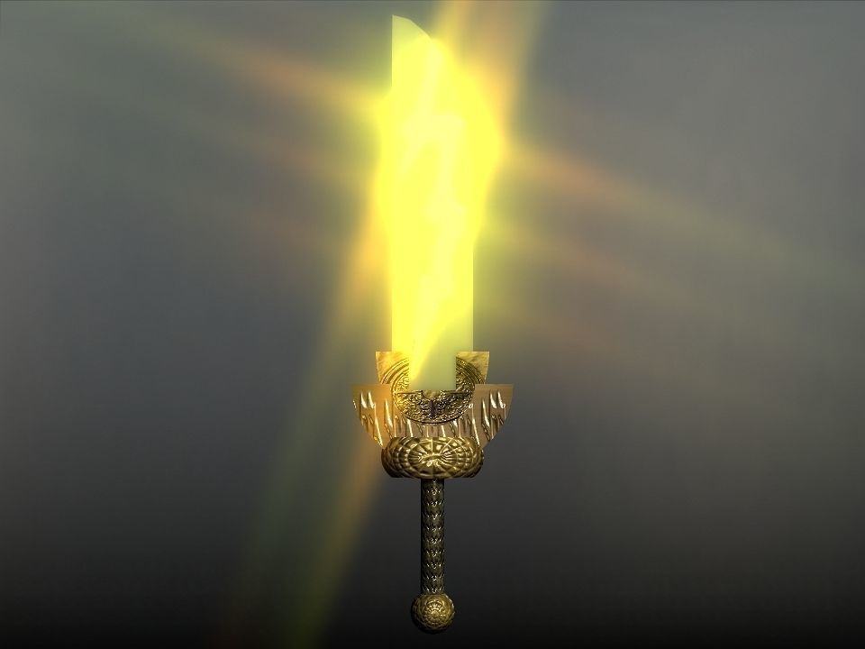 Elemental great swords collection Low-poly 3D model_17