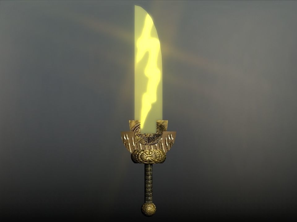 Elemental great swords collection Low-poly 3D model_18