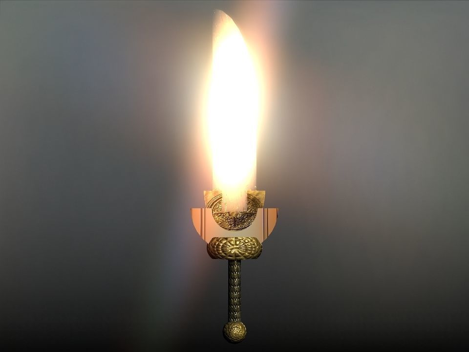 Elemental great swords collection Low-poly 3D model_14