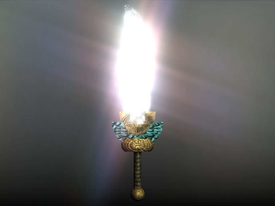 Elemental great swords collection Low-poly 3D model_10