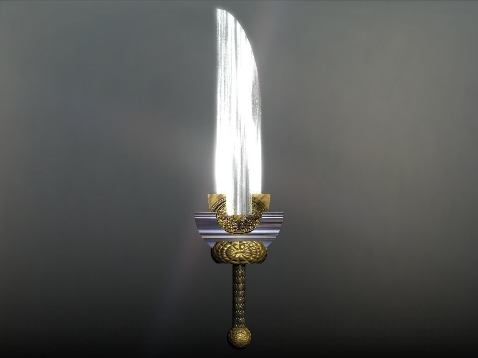 Elemental great swords collection Low-poly 3D model_25