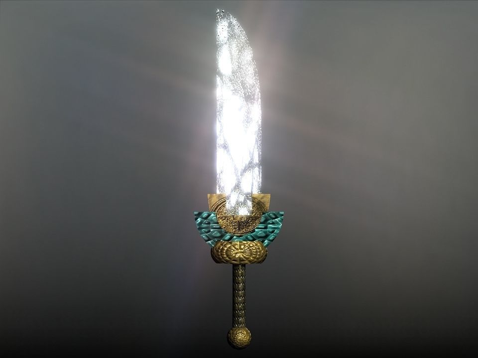 Elemental great swords collection Low-poly 3D model_11
