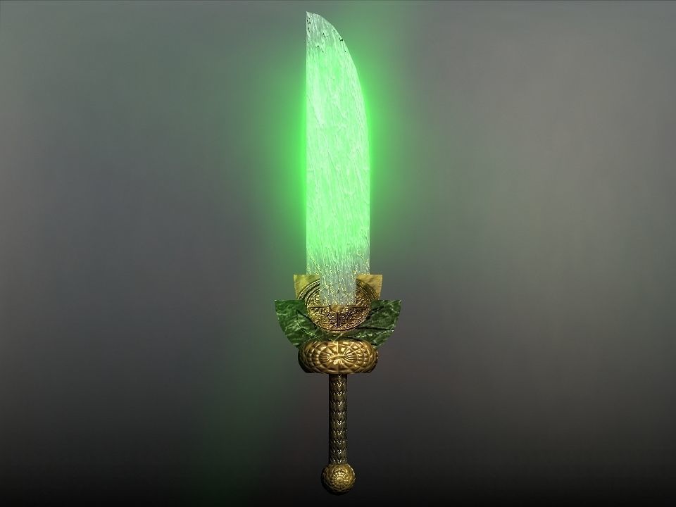Elemental great swords collection Low-poly 3D model_7