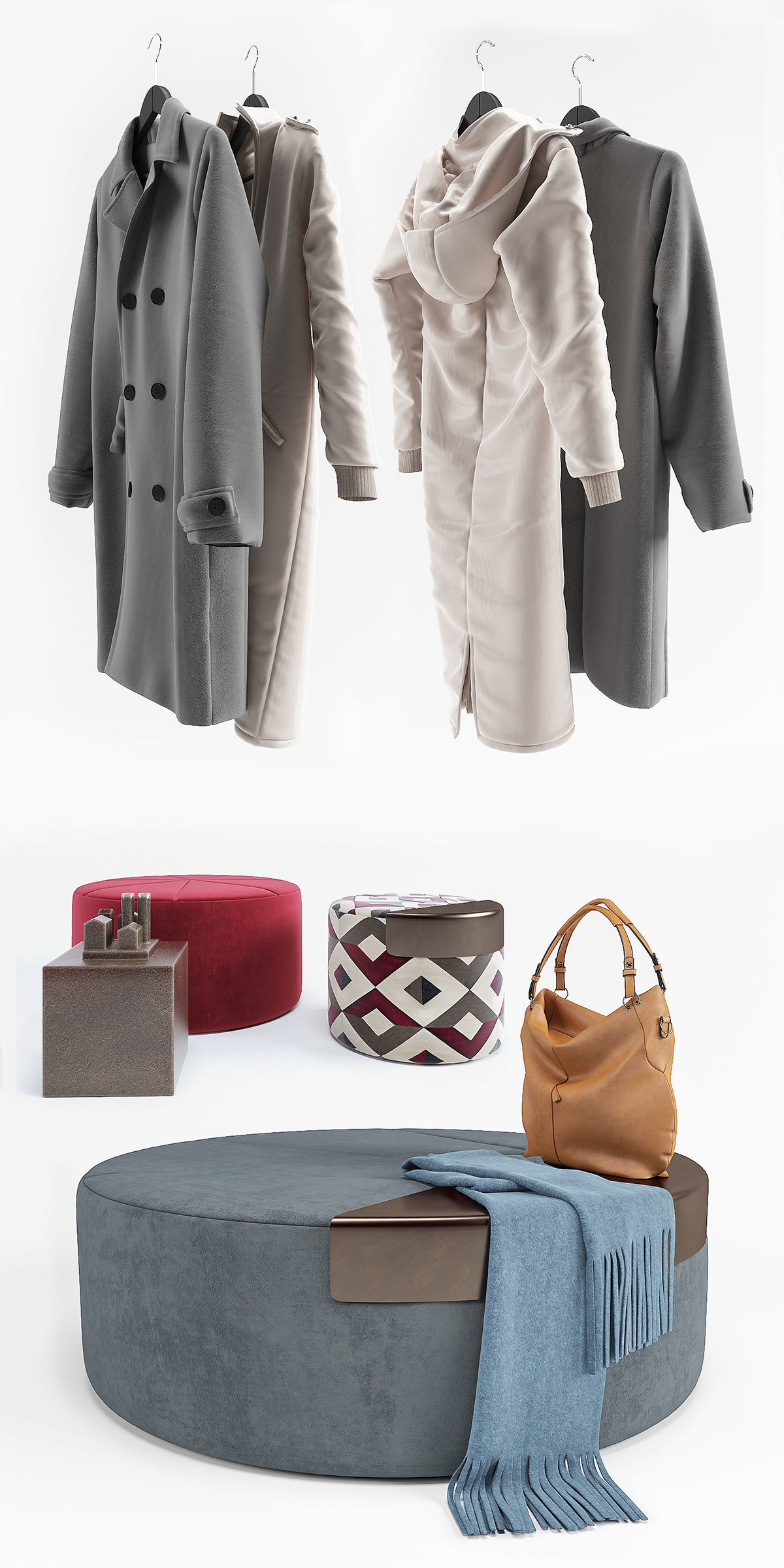 Flou Wardrobe 3D model_1