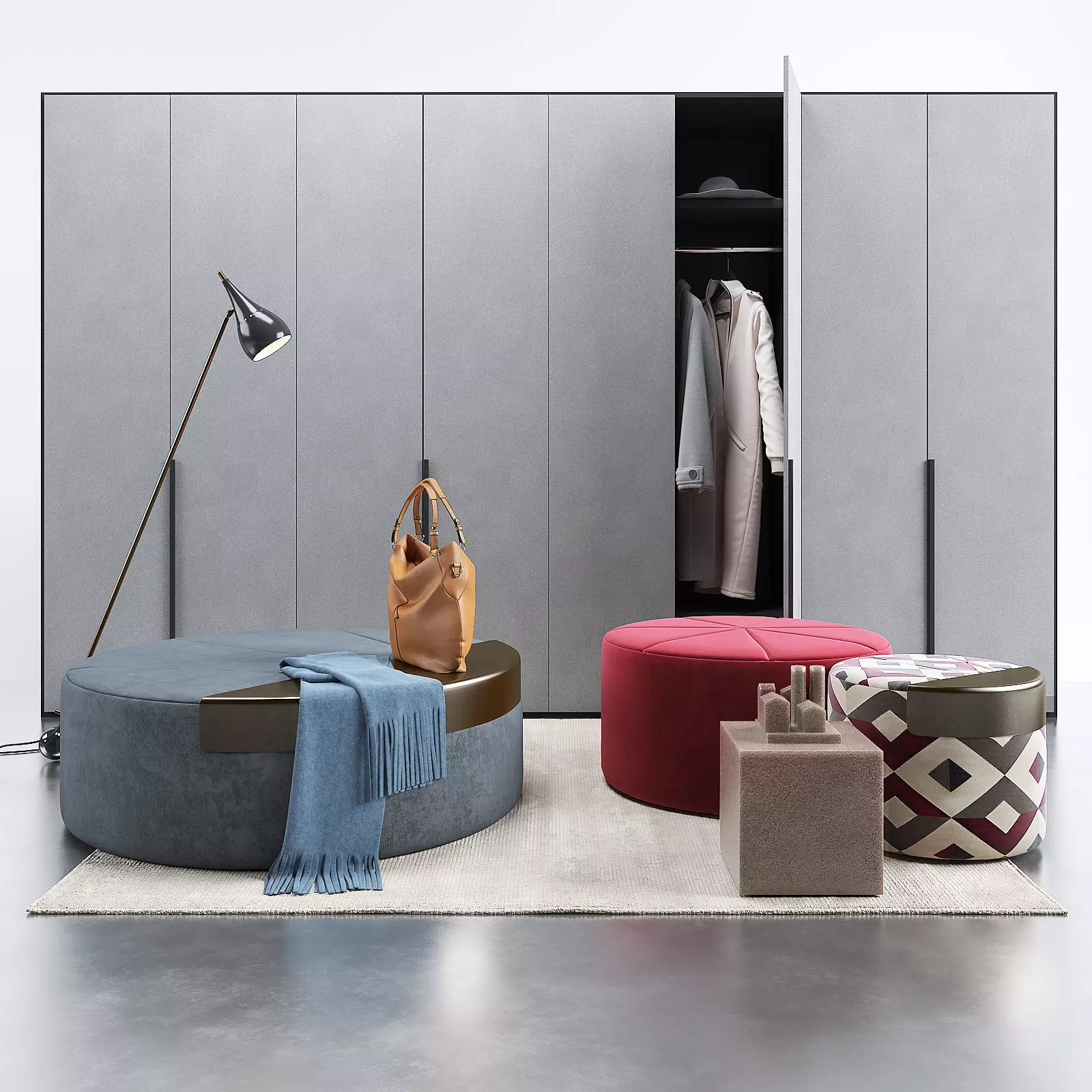 Flou Wardrobe 3D model_0