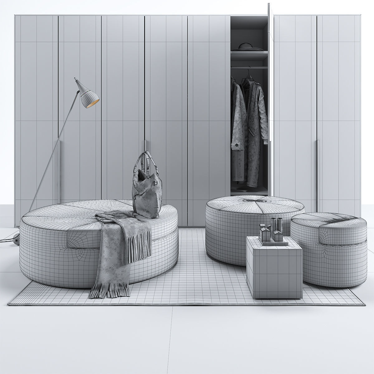 Flou Wardrobe 3D model_2