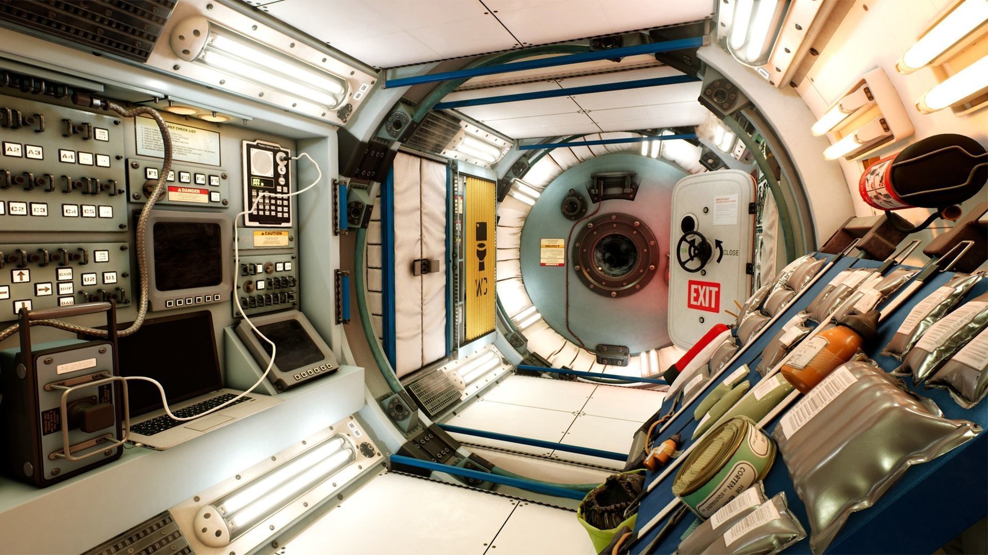 Generic Space Station Low-poly 3D model_7