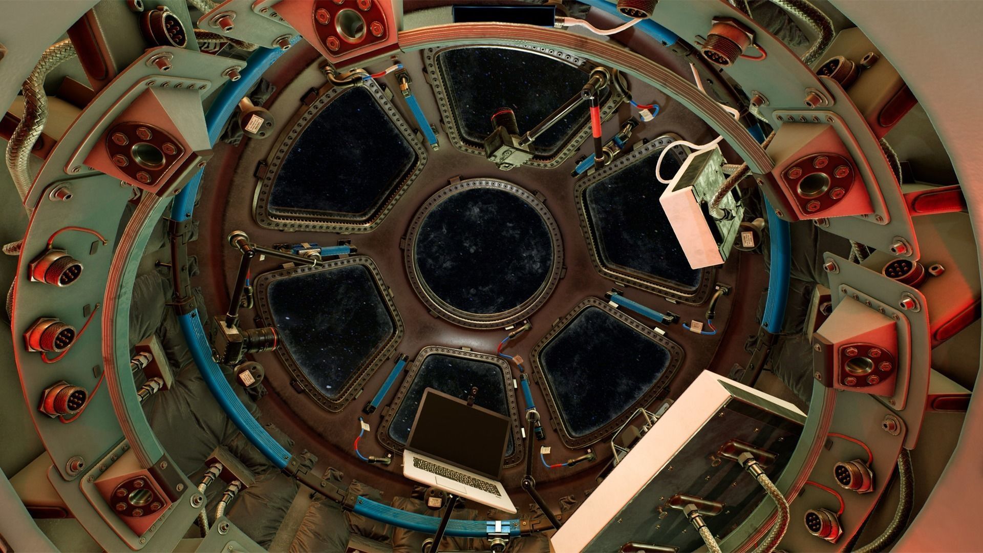 Generic Space Station Low-poly 3D model_13