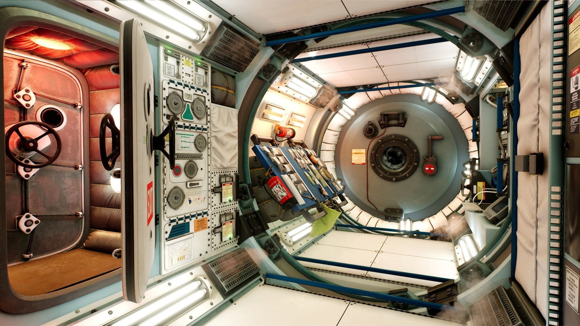 Generic Space Station Low-poly 3D model_3