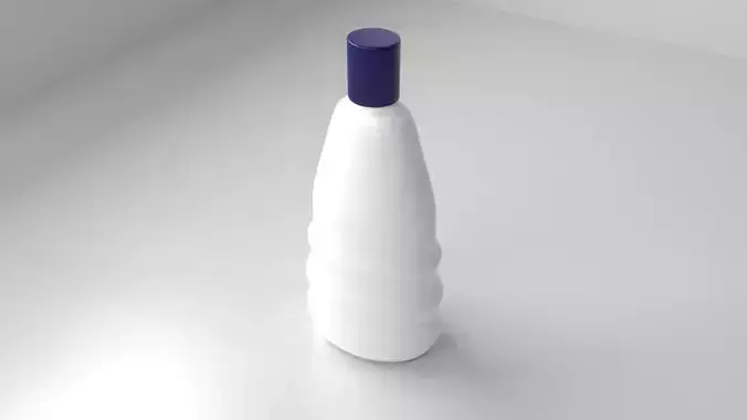 White Blue Plastic Shampoo Bottle 16