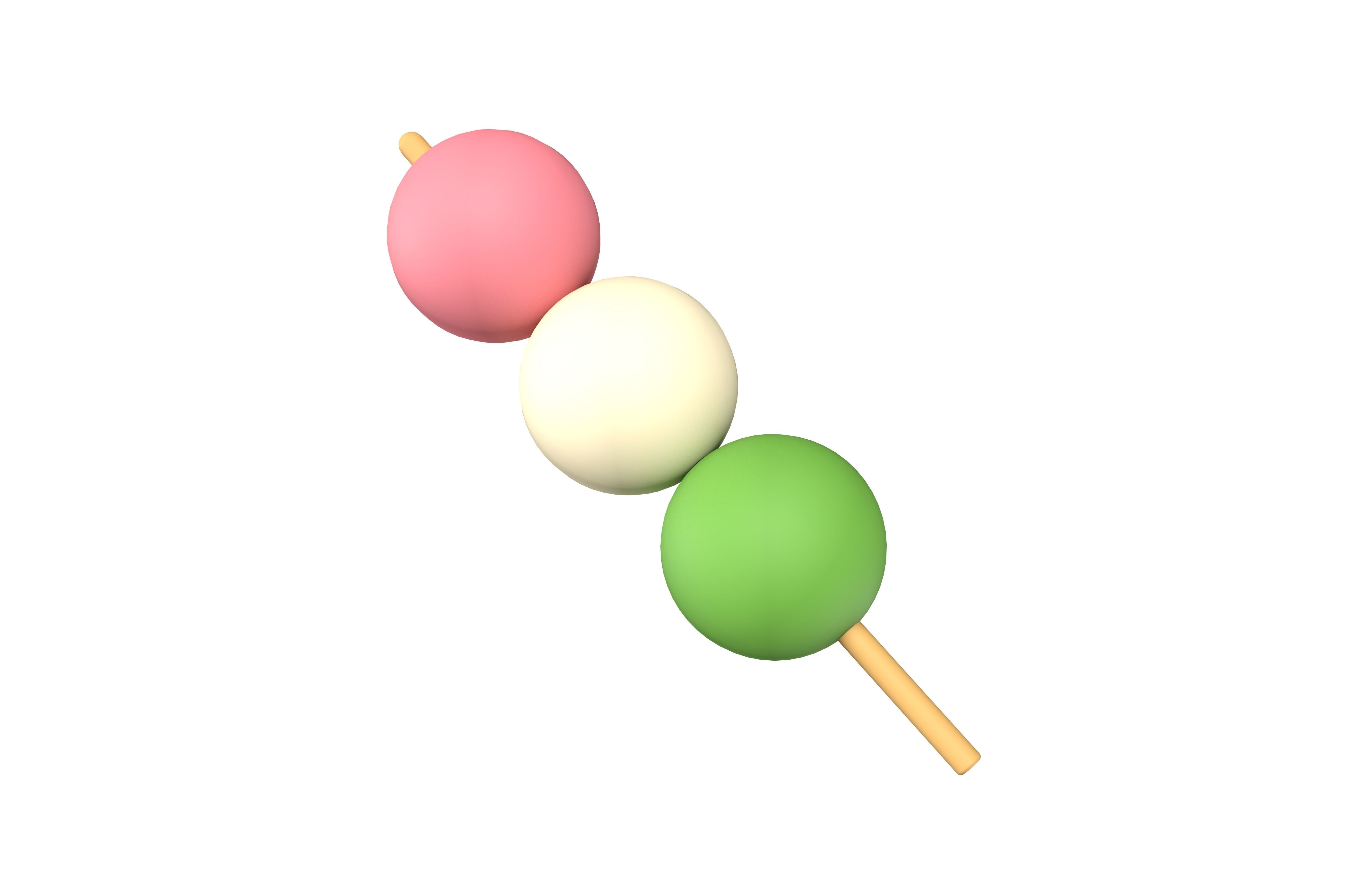 Dango v1 001 Low-poly 3D model_3