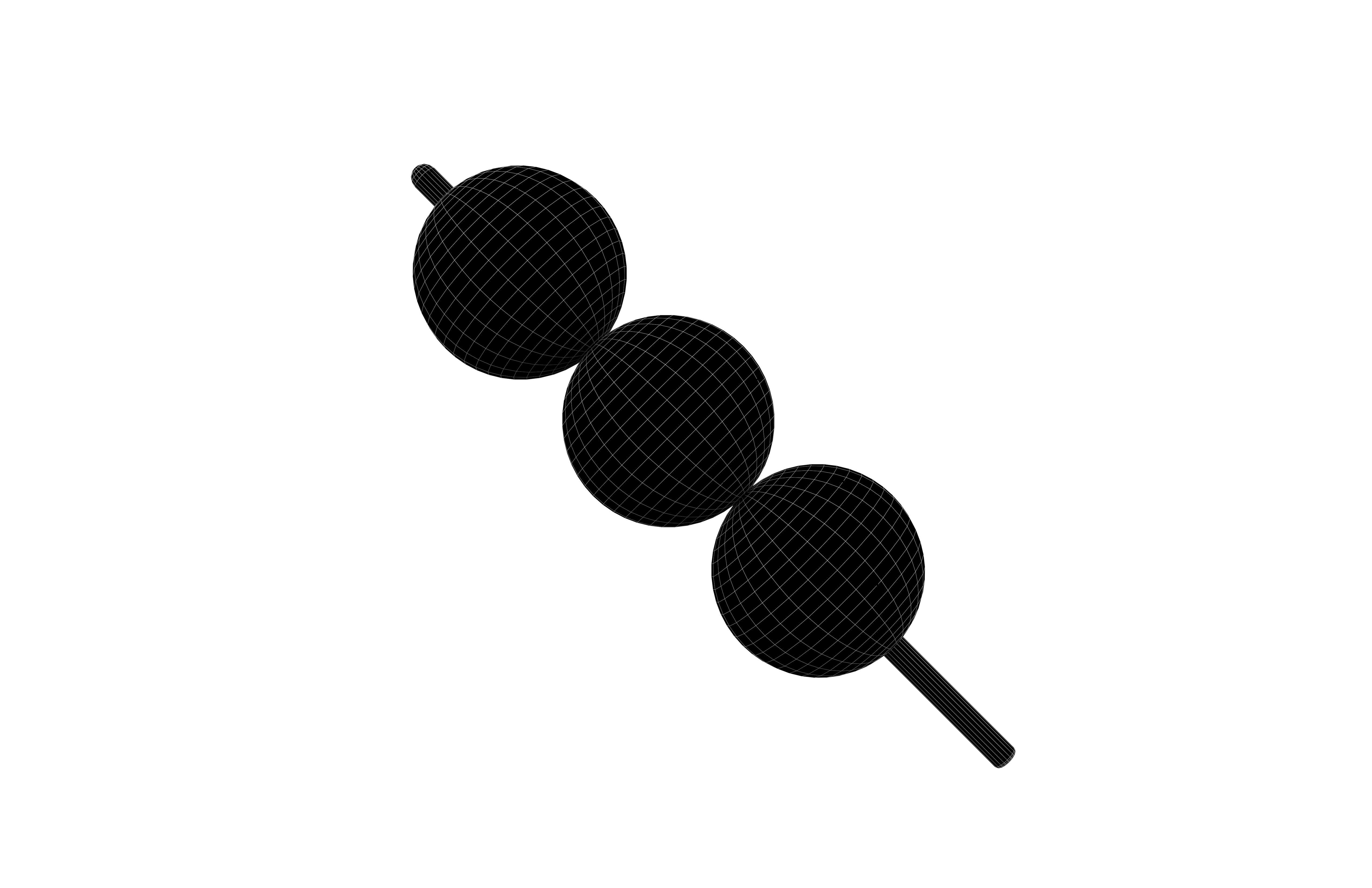 Dango v1 001 Low-poly 3D model_7