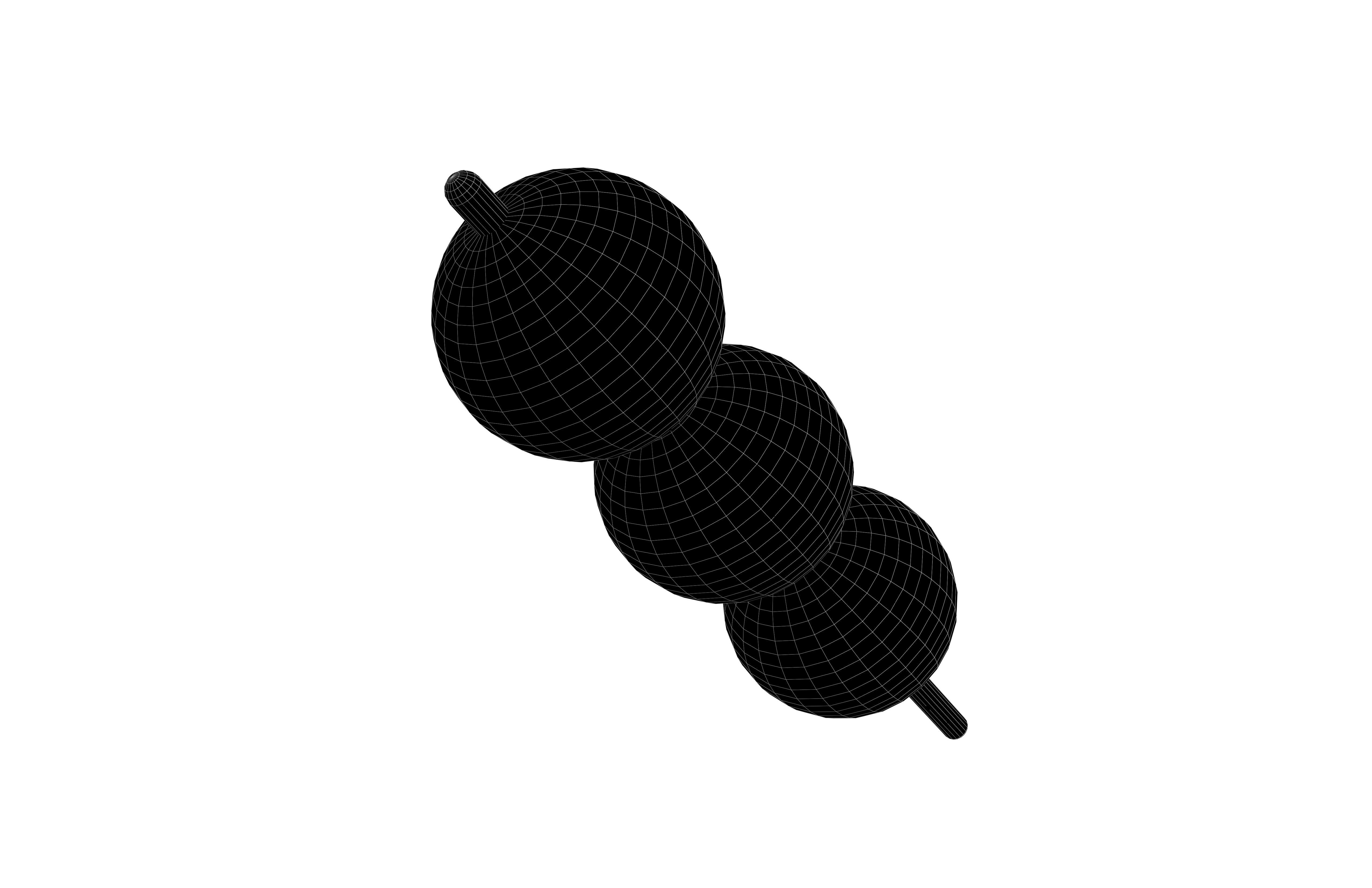 Dango v1 001 Low-poly 3D model_8