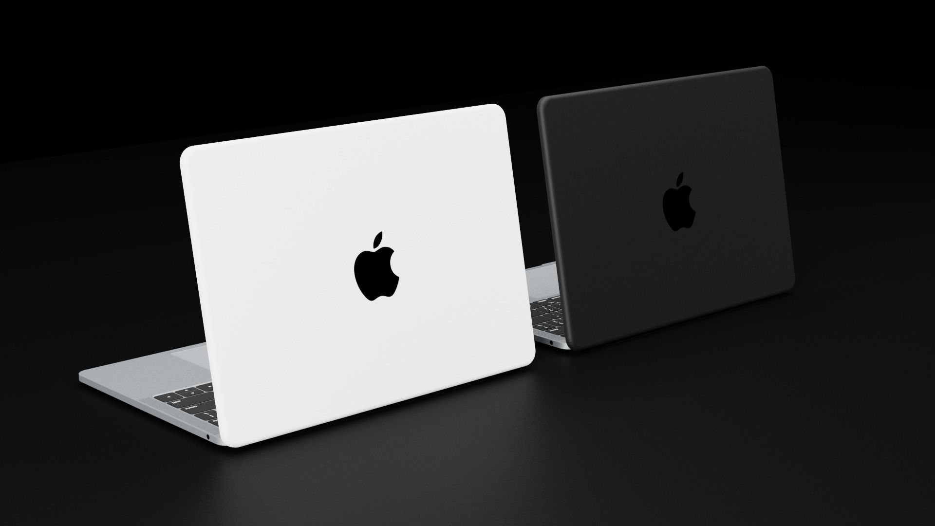 Apple Macbook Pro 13 Inch In Official Colors with Cases 3D model_3