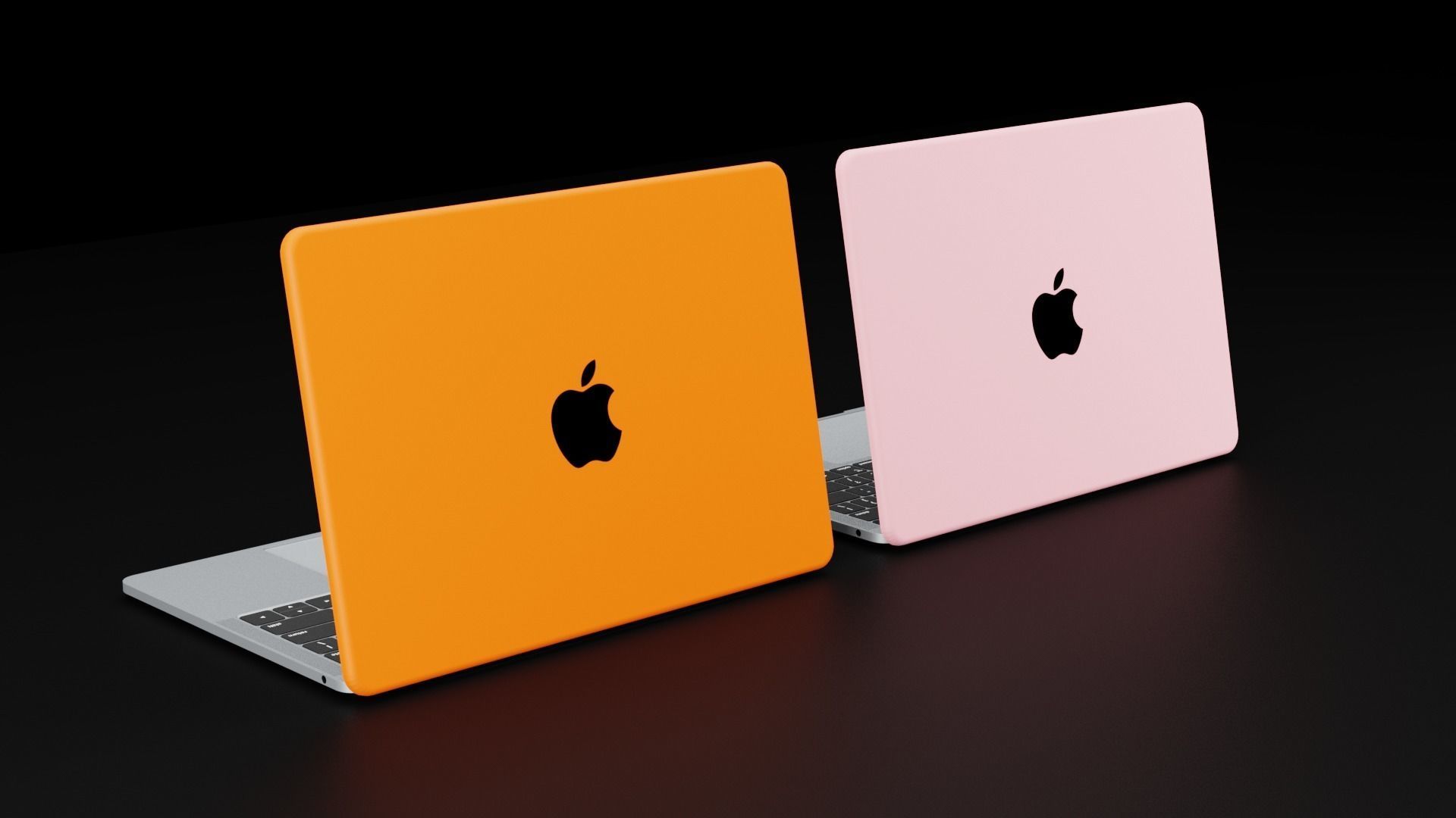 Apple Macbook Pro 13 Inch In Official Colors with Cases 3D model_8