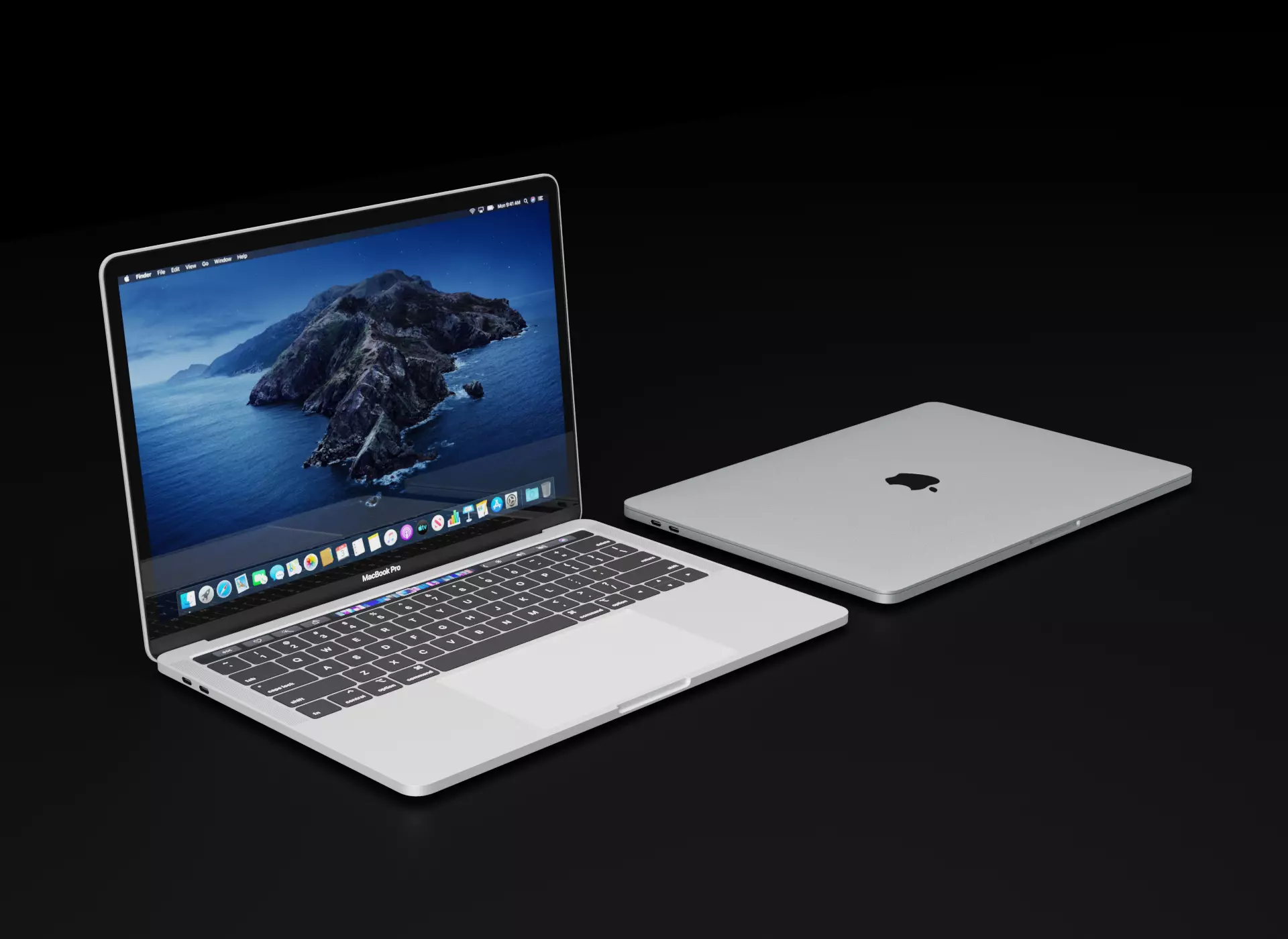 Apple Macbook Pro 13 Inch In Official Colors with Cases 3D model_0