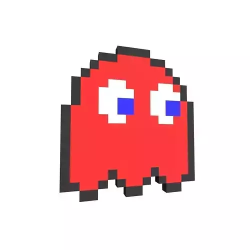 Pixel Blinky v1 001 Low-poly 3D model