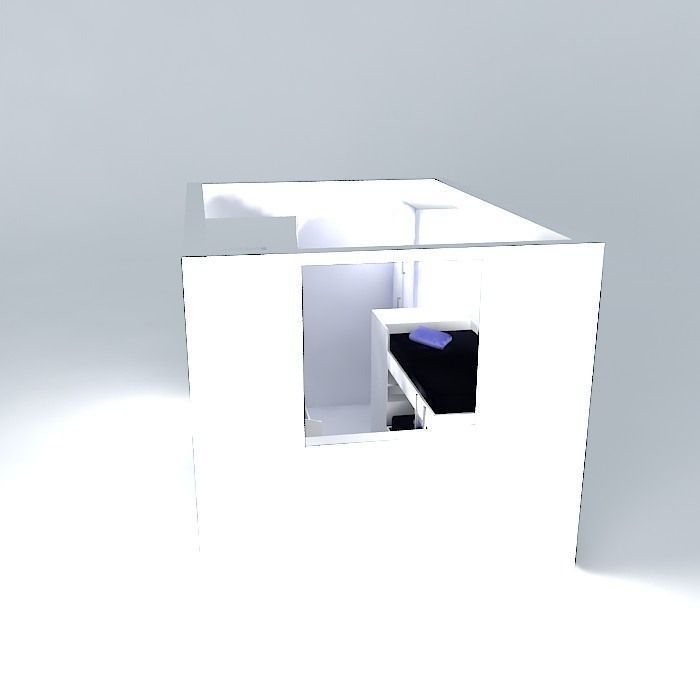 Nursery box with door Free 3D model_2