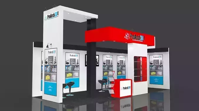 Exhibition stall 7 mtr x 3 mtr 2 sides open