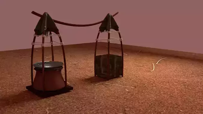 wheelbarrow toilet with metal handle Low-poly 3D model