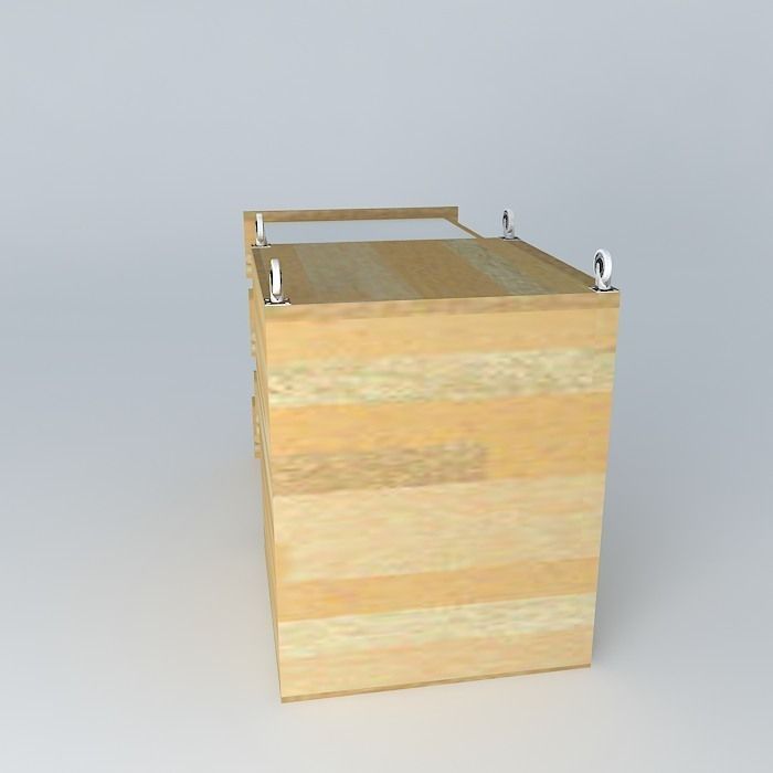 Drawers with telescopic slides and castors Free 3D model_2