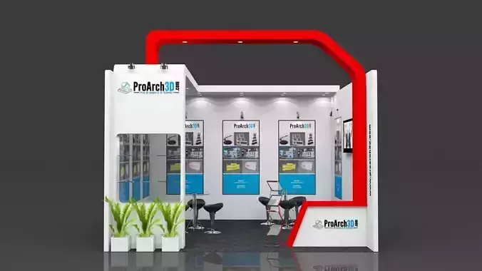 Exhibition stall 15ft x 15ft 1 side open