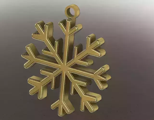stella gold snowflake ornament 3D model